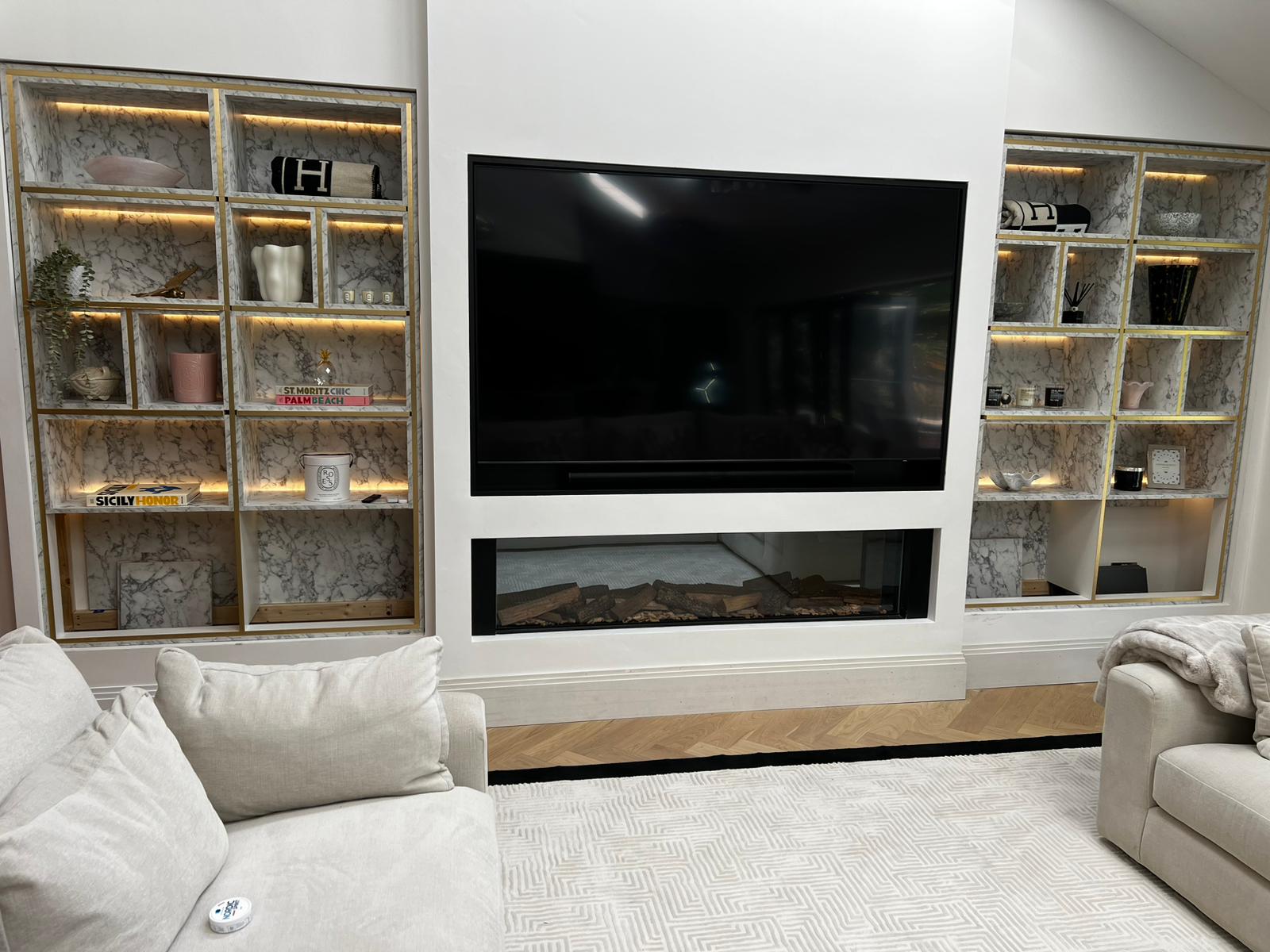 Luxury living room by Stonewood Homes